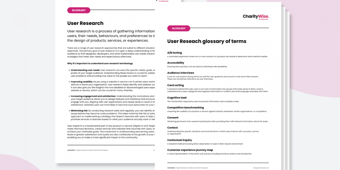 Glossary of user research terms