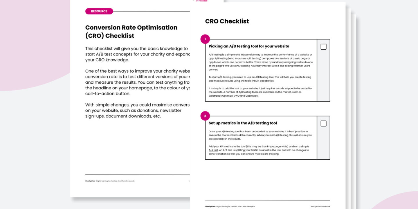 CRO Checklist Download CharityWise