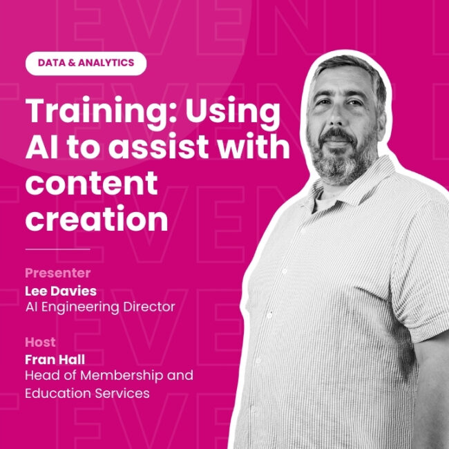 Image of a man who will be presenting a training session