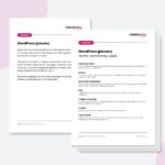 Image showing a glossary of WordPress terms