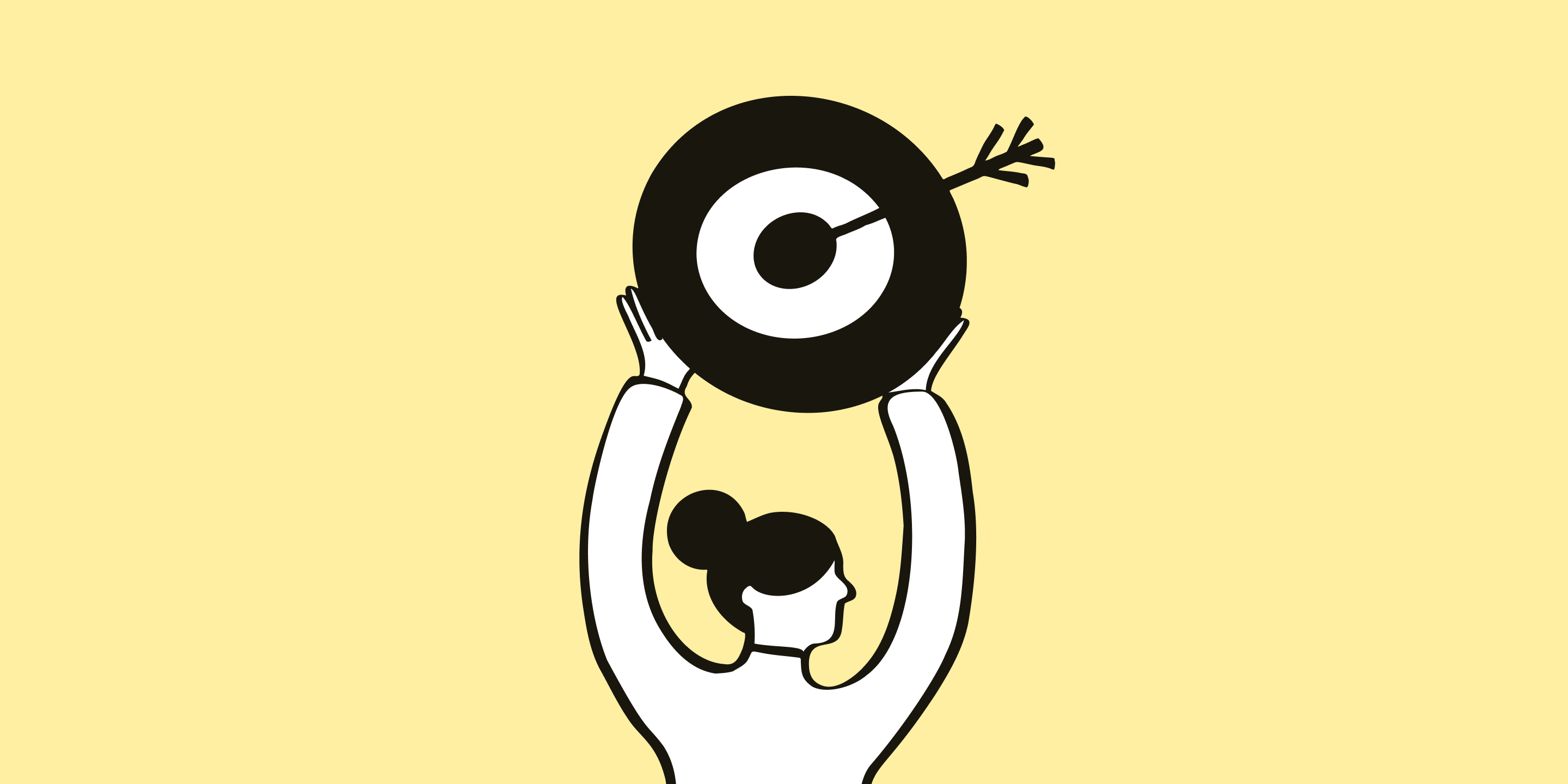 A person holding a target with an arrow in the bullseye, illustrating how a well-planned email marketing strategy helps charities reach the right supporters with purposeful, targeted communications that drive engagement and donations.