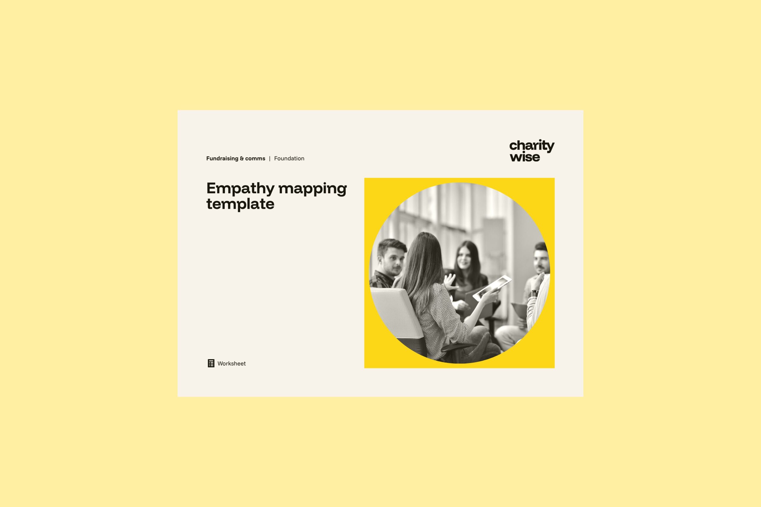 cover image for an empathy mapping template