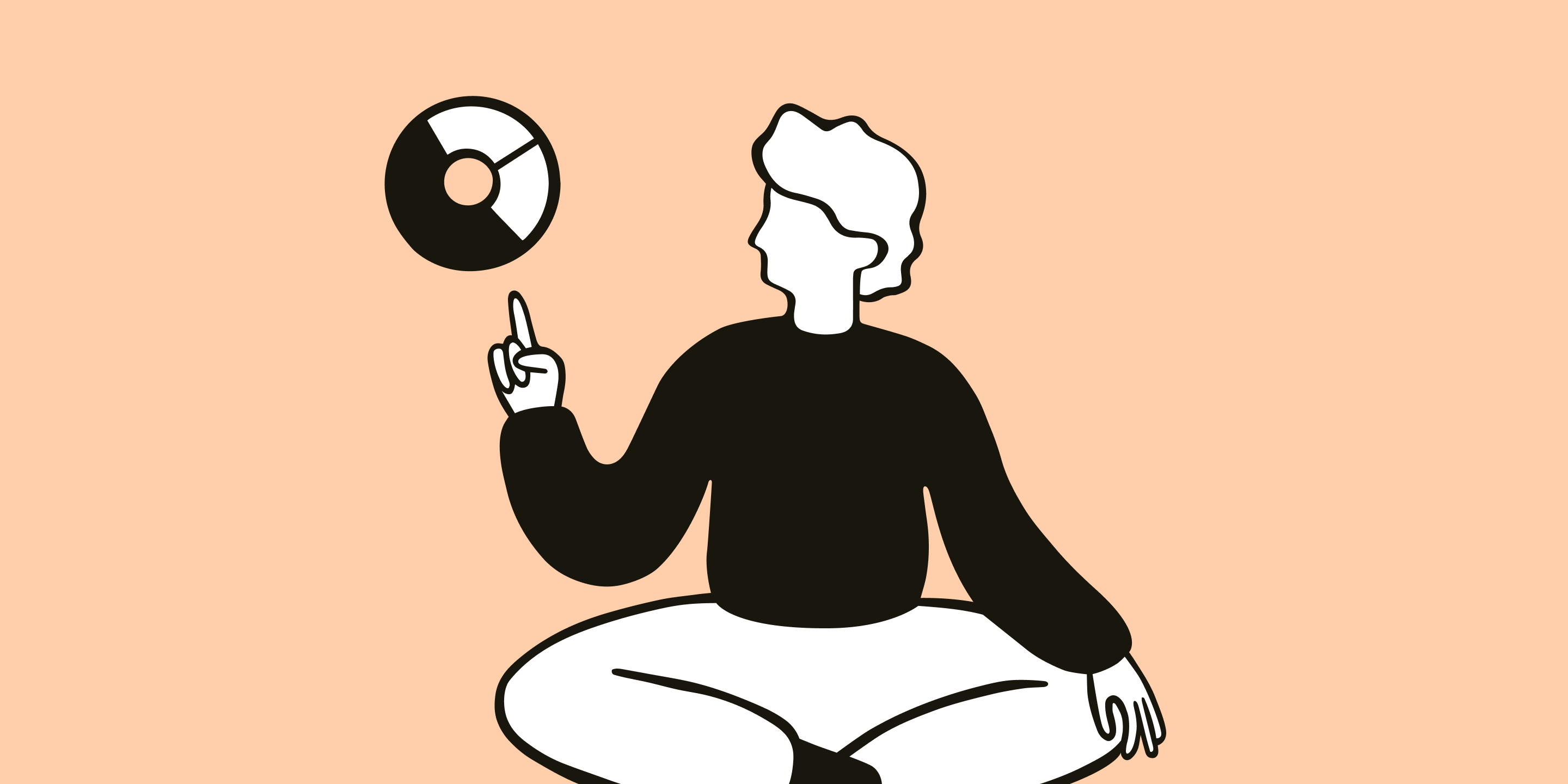 A person pointing at a donut chart, illustrating how connecting Google BigQuery with GA4 allows charities to go deeper into their data and uncover richer insights about their audiences and supporters.
