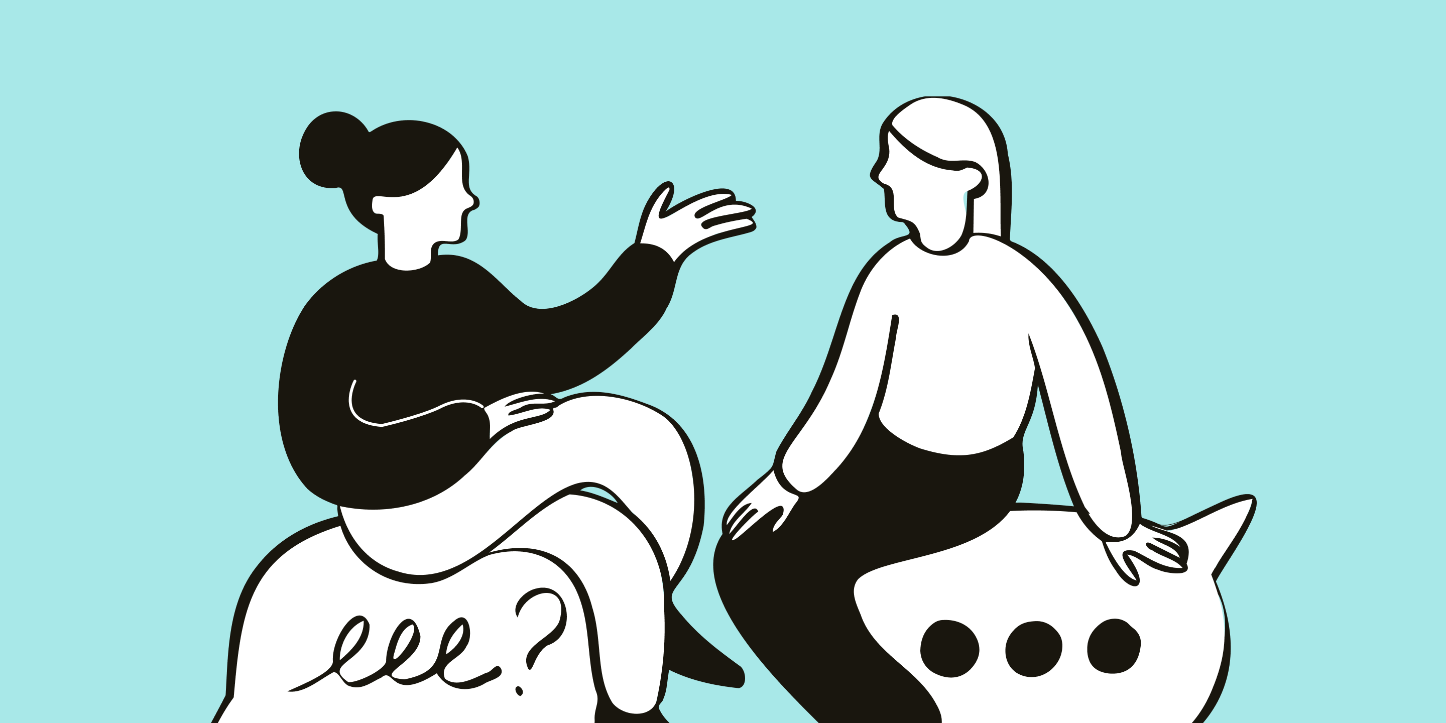 Two people conversing, illustrating how good questions unlock meaningful insights in unmoderated user testing.
