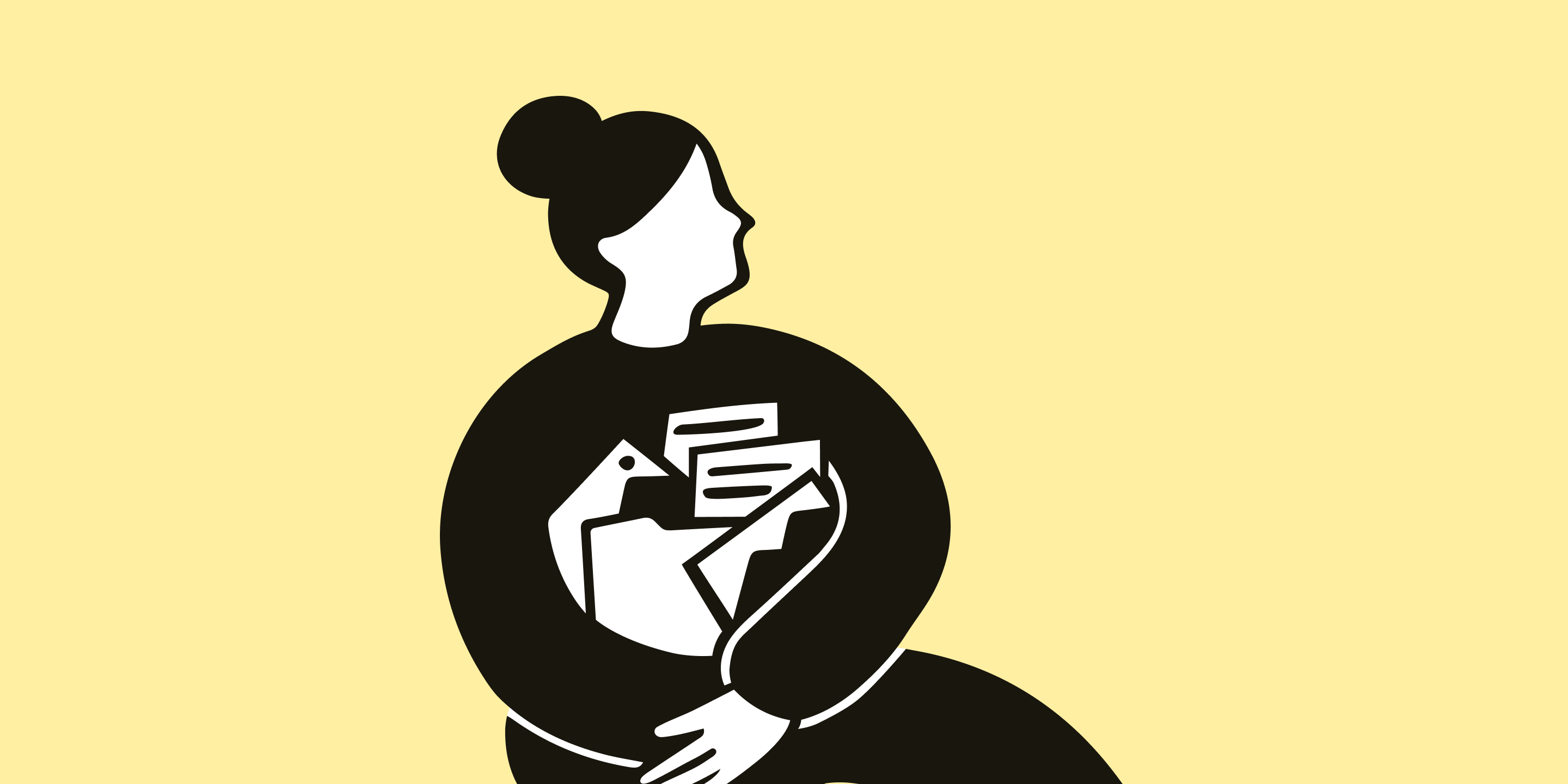 A person holding a bundle of files, illustrating how organising and segmenting a charity's email database into distinct supporter groups enables more targeted, relevant and effective communications.
