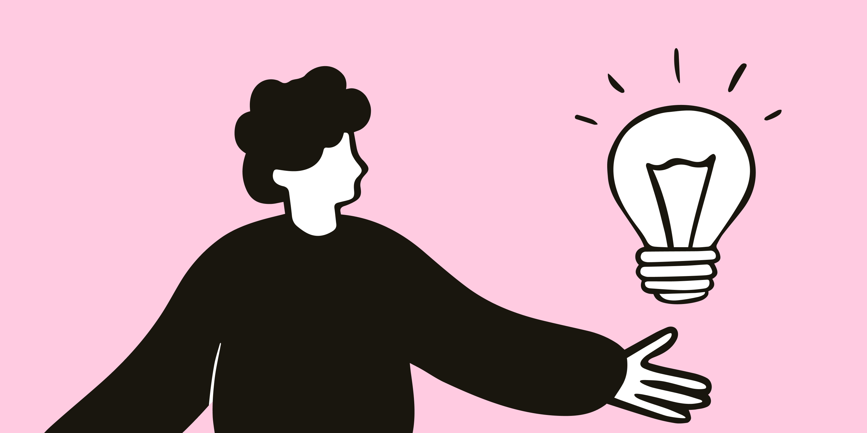 A glowing lightbulb floating above a person's hand, representing the strategic thinking behind planning and producing purposeful content for a charity audience.