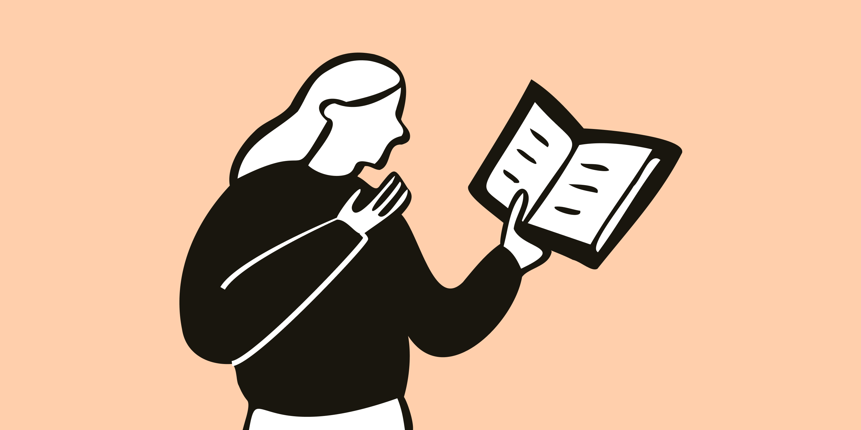 A person reading a book, illustrating how a well-crafted brand book gives charity teams a clear, consistent reference point for communicating their mission, values and identity confidently.