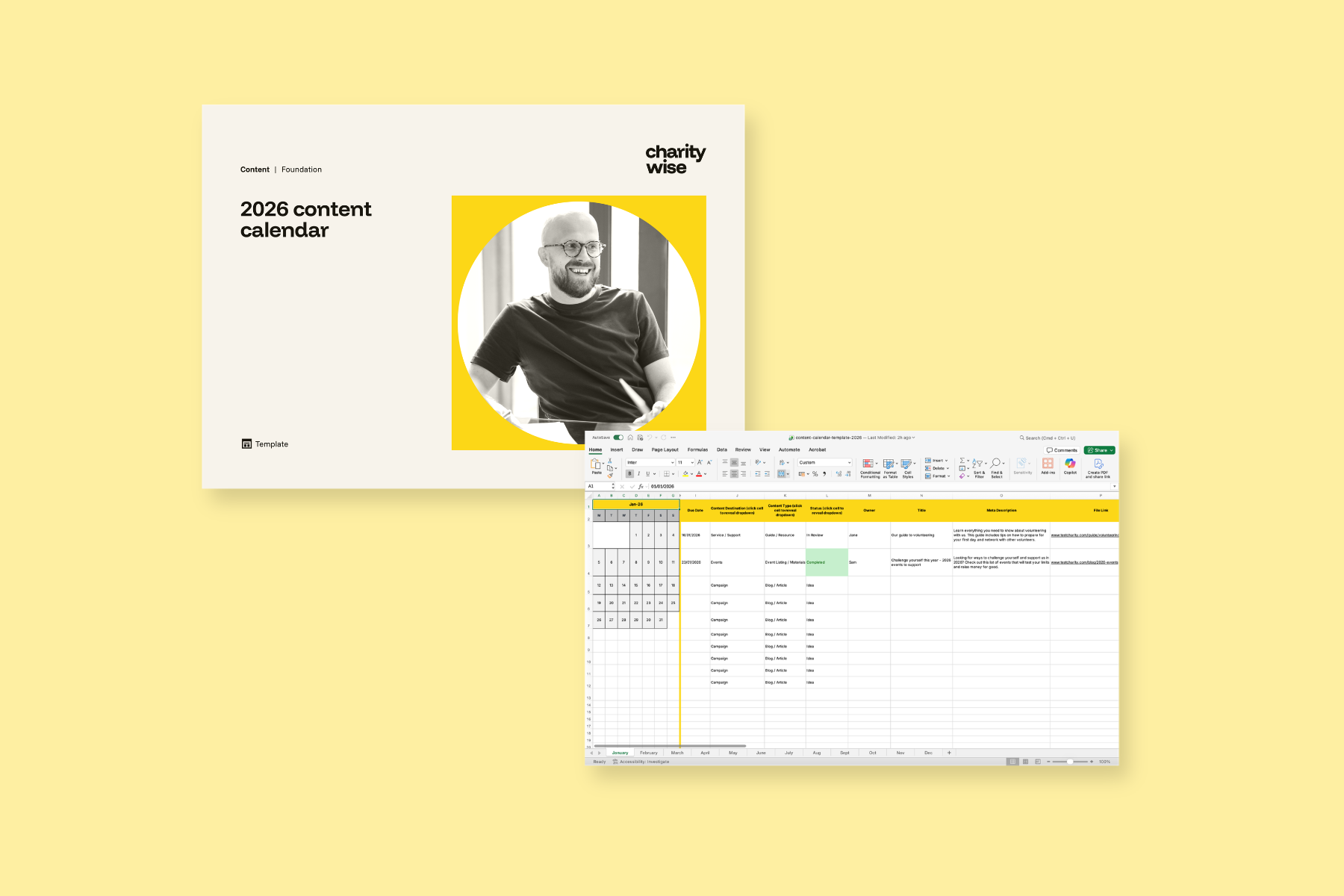 a template of a content calendar to download