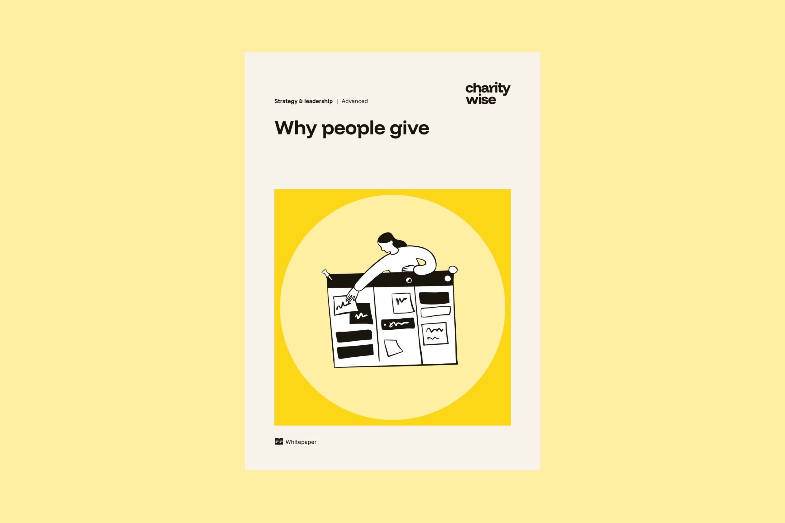 Front cover of the Why People Give white paper